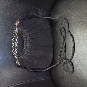 💕Black evening bag with Rhinestone handles💕